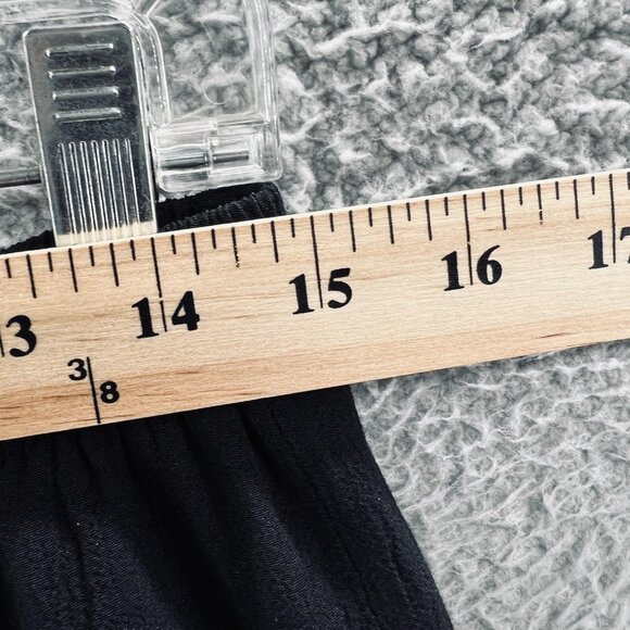 Alfred Dunner Pants Womens 12 Black Cropped Embellished Cuff Beaded Trim Rayon - Picture 7 of 9